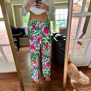 Women’s White and Pink Trousers
